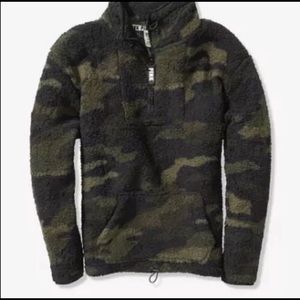 Victoria's Secret Pink Sherpa Quarter Zip Pullover